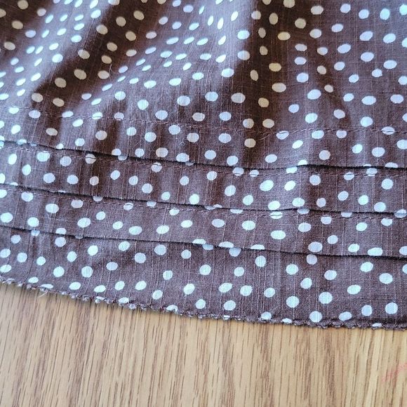 GAP midi skirt size 2 brown white pokadot - Picture 15 of 16